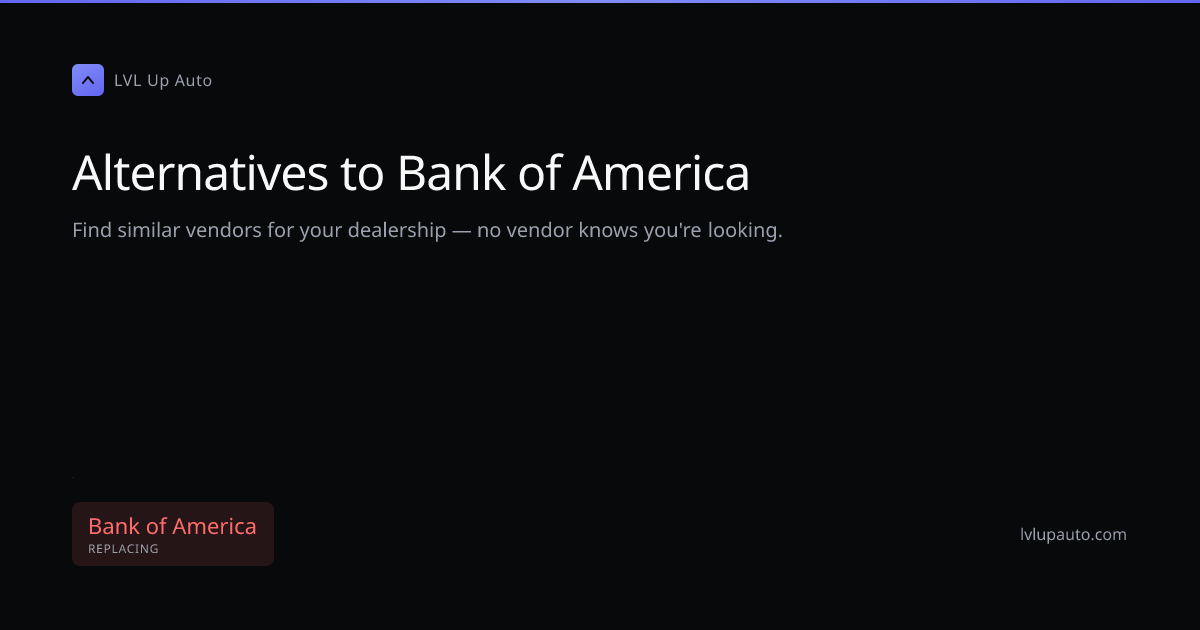 Bank of America Alternatives & Competitors (2026)