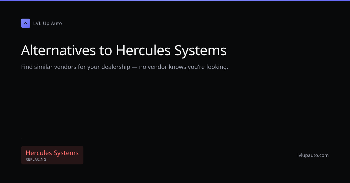 Hercules Systems Alternatives & Competitors (2026)
