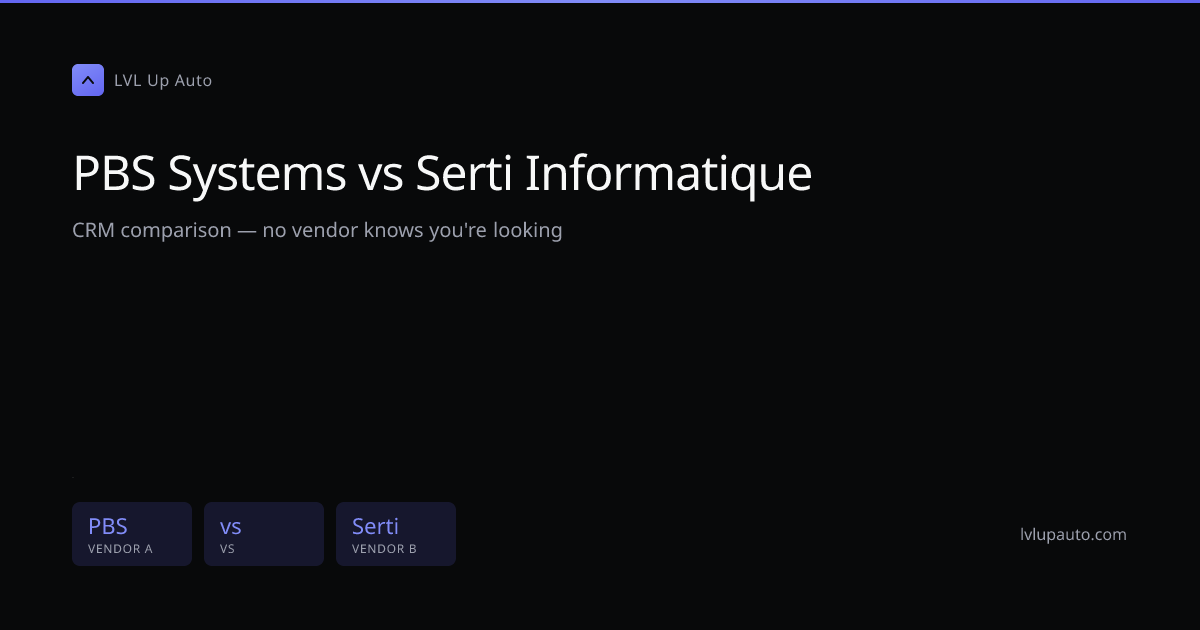 PBS Systems vs Serti Informatique — DMS